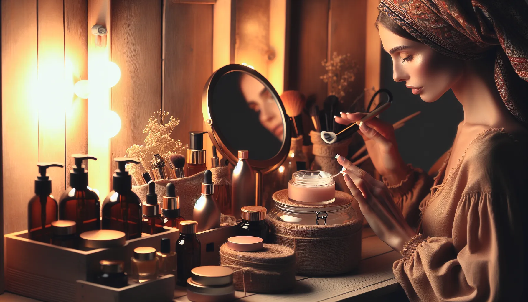 Routine de soins beauté d'une femme ukrainienne - cosmétiques naturels