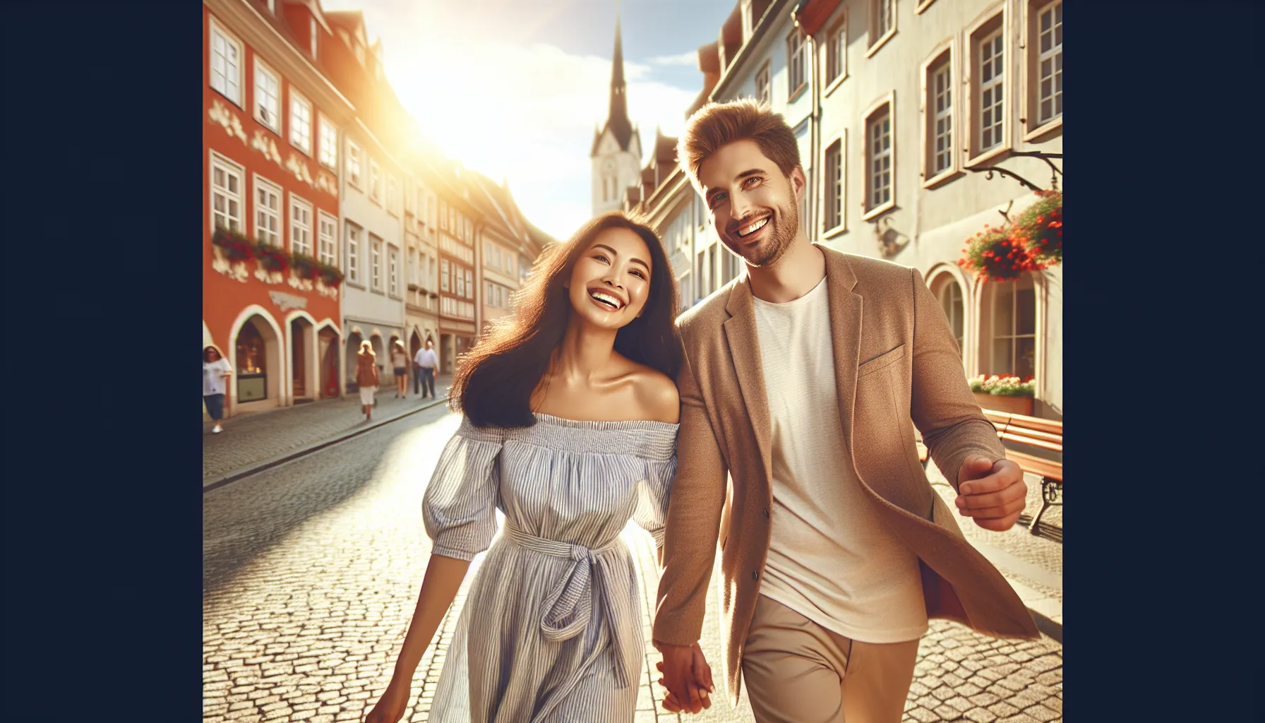 Couple franco-russe heureux forme grace a une agence matrimoniale slave